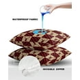 thumbnail image 4 of Pack of 2 Outdoor Pillow Covers, Winter Christmas Elk Red and Black Plaid Vintage Waterproof Square Throw Pillowcase Cushion Decorative Pillow Covers for Couch Patio Tent, 16x16 in, 4 of 6