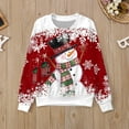thumbnail image 5 of Kiijoy Tween Girls Snowman Hoodie Christmas Cozy Loose Hooded Sweatshirt Pullover Top, 5 of 6