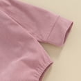 thumbnail image 5 of Bagilaanoe Newborn Baby Girl Corduroy Romper Sweatshirt Long Sleeve Hooded Bodysuits Pullover 3M 6M 12M 18M Infant Casual Tee Tops, 5 of 7