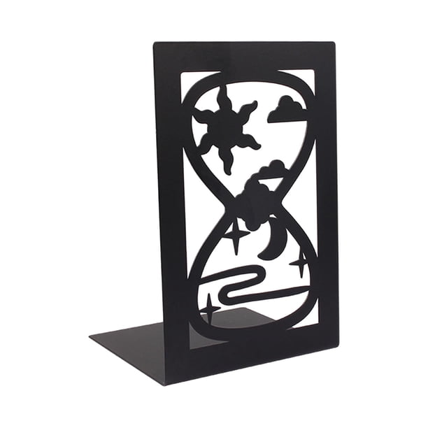 Sujetalibros decorativos, soporte para estante de libros, topes antideslizantes resistentes para libros, extremos de libros de Metal para estantes,