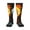 2 Black-1, variant on Red And Blue Fire Skull Warrior print thigh-high socks, crafted for both men and women with a stretchy, high-opaque design perfect for daily wear
