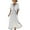 Linen Dress Women-A19 White, variant on Mifsaly Linen Dress Women Short Sleeve Vacation Beach Wrap Dresses Lightweight Flowy Dressy Casual Maxi Spring Summer Clothing S