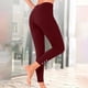thumbnail image 1 of TaTaai Women's High Waisted Side Button Leggings Tight Yoga Pants Long Casual Athletic Gym Workout Non See Through Tummy Control Lounge Running Soft Pants Gift, 1 of 6