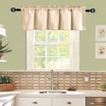 thumbnail image 2 of JIUZHEN Valance Curtains for Kitchen Window Valances for Living Room/Basement Window Curtains Bathroom Thermal Insulated Short Rod Pocket Curtain Panels, Beige,60 x 18 Inches,1 Panel, 2 of 7