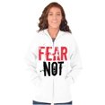 thumbnail image 4 of Fear Not Paint Splatter Christian Zip Up Hoodie Men's Women's Brisco Brands S, 4 of 6
