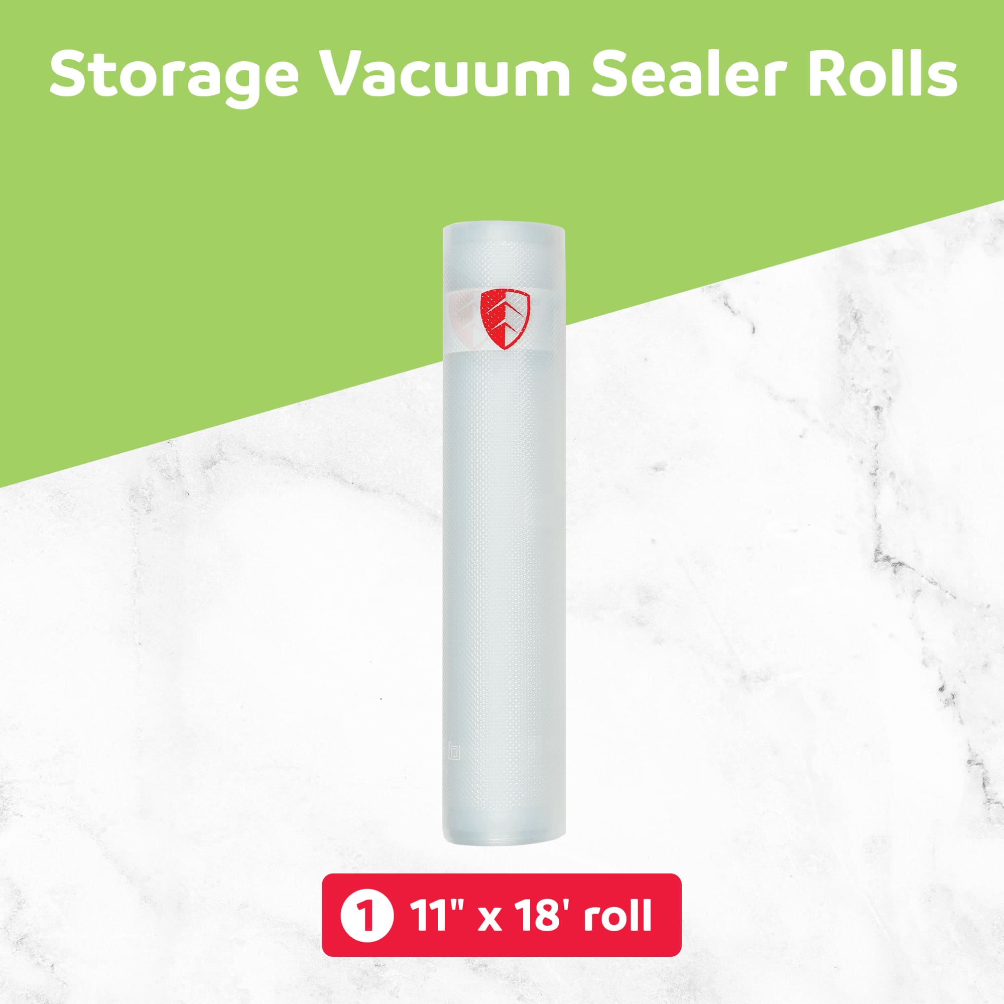 FoodSaver Vacuum Sealer Rolls, 1 Pack 11" x 18' Rolls, BPA-Free Custom Size Storage Bags for Food Storage, Sous Vide, and Meal Prep