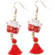 thumbnail image 1 of 1 par de pendientes de gato festival festival de mujeres pendientes colgantes joyas de oreja de moda, 1 of 5