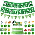 thumbnail image 2 of Soccer Theme Birthday Party Decorations Paper Banner Pennant Banner Cake Toppers Party Supplies for Parties Banner Flags Cupcake Toppers Party Decor, 2 of 9