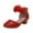 Red, variant on Ccpelsie Girls Dress Shoes Mary Jane Heel Party Flower Wedding Princess Pumps for Big/Little Kid(Beige,4)