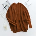 thumbnail image 5 of Fesfesfes Ladies Sweaters Cardigan Long Sleeve Casual Solid Color Outwear Women Coats Long Tops, 5 of 9