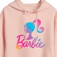 thumbnail image 3 of Barbie - Holidays & Christmas - Ombre Iconic Logo - Juniors Cropped Pullover Hoodie, 3 of 5
