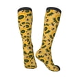 thumbnail image 4 of Daiia Sports Socks Bees and Sunflowers Printed Novelty Crew Socks for Men Women Knee High Socks Cotton Socks Soft & Breathable Support Unisex Socks, 4 of 9
