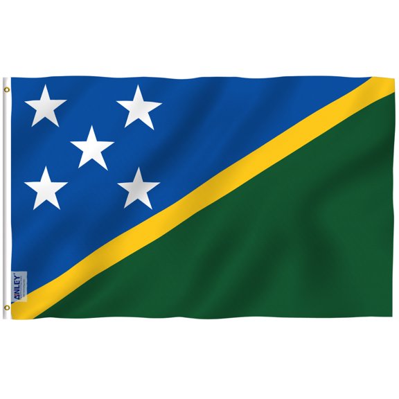 Anley 3x5 Feet Solomon Islands Flag - Solomon Islander Flags Polyester
