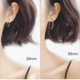 thumbnail image 3 of Hoop Earrings Sterling Silver Polished Round Circle Endless Earrings Diameter 20,30,40,50,60,70,80mm Ref: 4225, 3 of 5