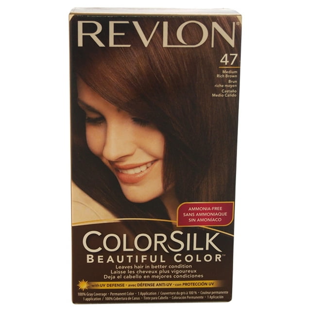 Tinte para cabello Revlon Color Silk 47 castaño cálido medio 1 pza