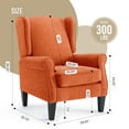 thumbnail image 6 of Modern Accent Chair, Chenille Fabric Armchair with High Resilience Sponge & Sturdy Legs, Comfy Single Sofa Chair for Bedroom, Living Room, Reading & Balcony, 6 of 9
