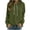 Army Green, variant on Womens Hoodie Drawstring Elastic Waist Loose Solid Pocket Pullover Red XXL