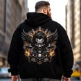 thumbnail image 2 of Big and Tall Men Hoodie Plus Size Hooded Sweatshirt Fleece Pullover 9XL H2 5KPC G16, 2 of 8