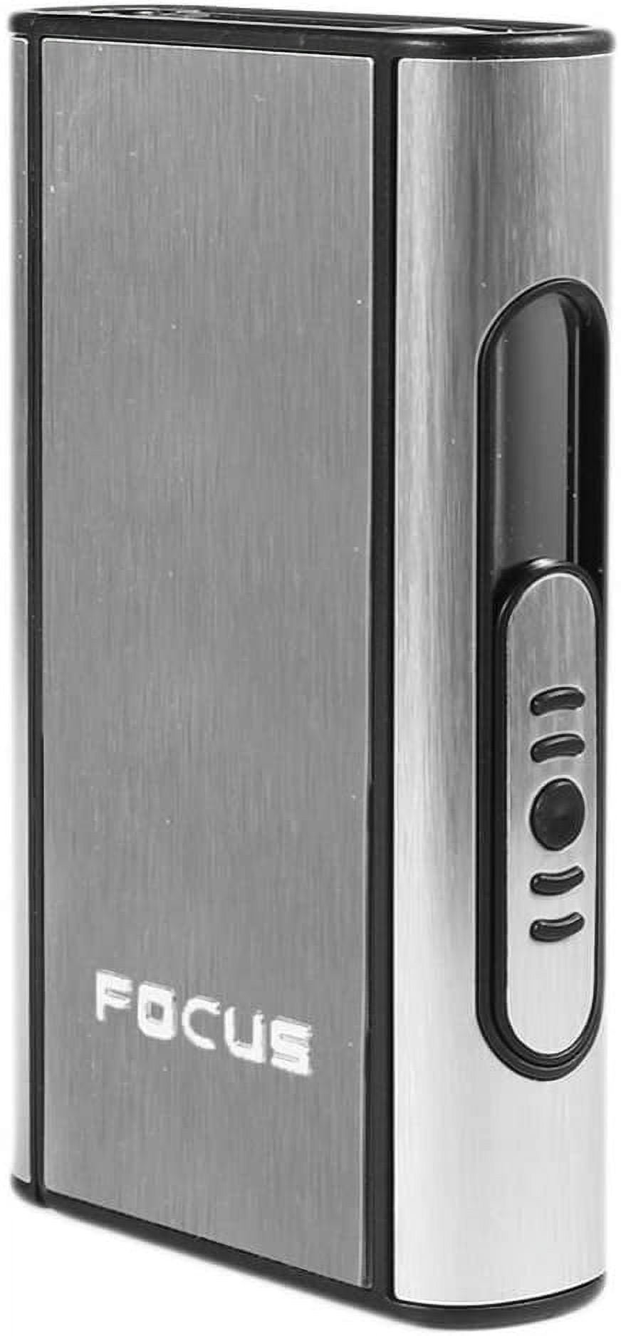 FOCUS Automatic Cigarette Case Dispenser with Built in Torch Lighter