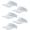 White, variant on 5 Pieces of White Adjustable Sport Visors Sun Visor Hats Cap Visors for Women and Men (One Size)