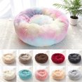 thumbnail image 1 of SNNROO Donut Plush Pet Bed for Dogs & Cats Soft Warm Calming Bed Round Cuddler, 1 of 7
