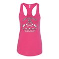 thumbnail image 2 of Wild Bobby, Life Is Better At The Lake, Women Racerback Tank Top, Raspberry, Small, 2 of 4