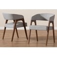 thumbnail image 6 of Set of 2 Baxton Studio Tory Mid-Century Modern Walnut Wood Light Grey Fabric Dining Chair Set, 6 of 7