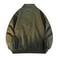 thumbnail image 2 of APEXFWDT Men's Big & Tall Lightweight Baseball Jacket Zip-Up Raglan Sleeve Loose Fit Bomber Coat Casual Outerwear,XXXL,Army Green, 2 of 8