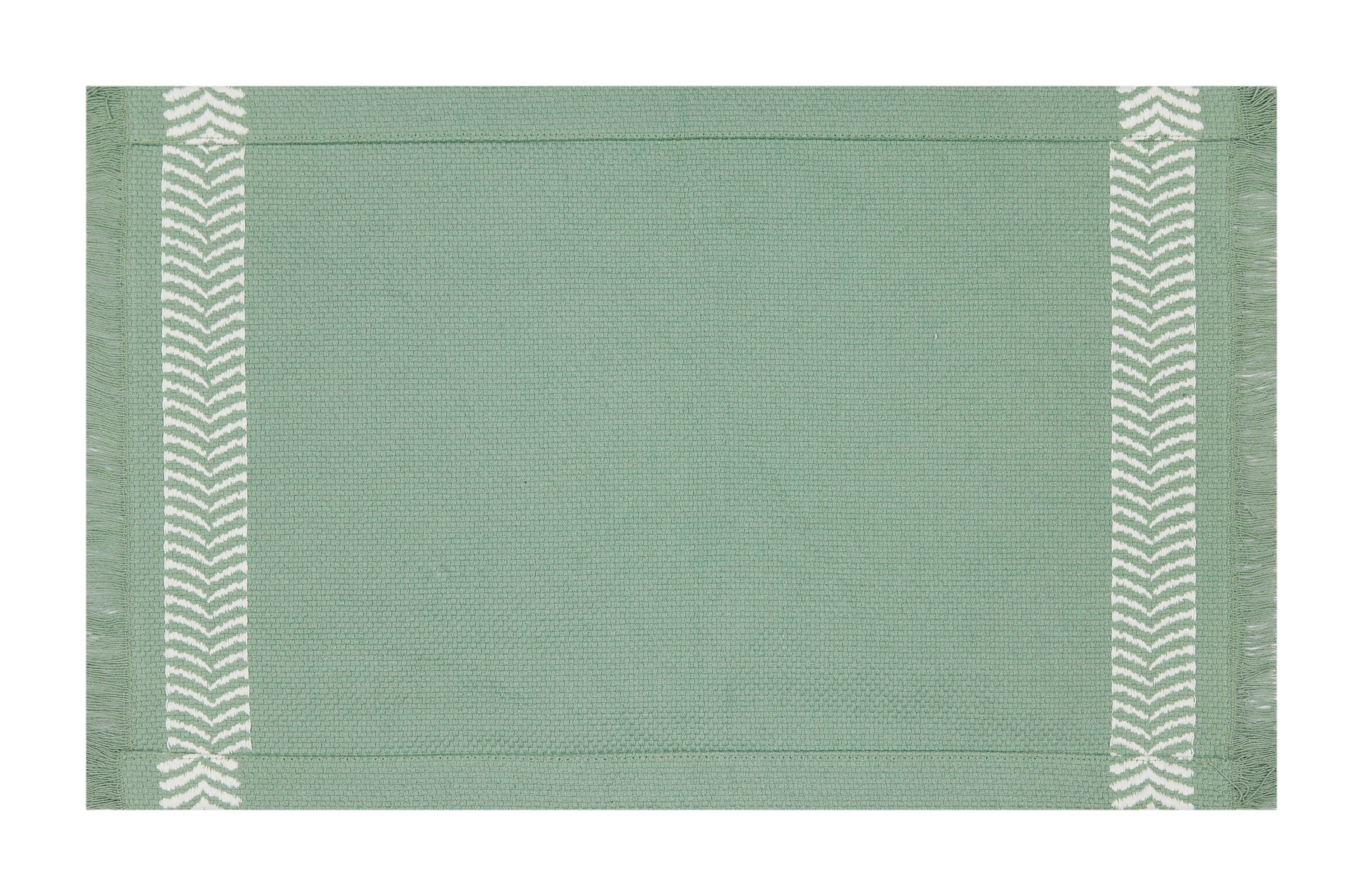 Mainstays Global Woven Cotton Placemat, Hedge Green, 14 in x 19 in, 1 Piece