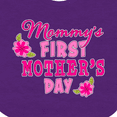 thumbnail image 4 of Inktastic Mommys First Mothers Day with Flowers in Pink Girls Baby Bib, 4 of 4
