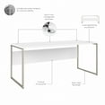 thumbnail image 4 of Hybrid 72W Desk with Storage and Drawers in White - Engineered Wood, 4 of 11
