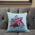 thumbnail image 5 of Amrita Sen Designs CAPL714BrCDS-ZP-20x20 20 x 20 in. Flamingo with Flower Broadcloth Indoor & Outdoor Zippered Pillow - Blue, Purple & Brown, 5 of 5