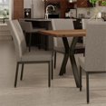 thumbnail image 3 of Amisco Laredo Distressed Wood and Metal Dining Table in Brown/Gun Metal, 3 of 4