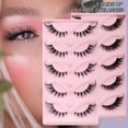 thumbnail image 4 of Hevirgo Natural Looking False Eyelashes 3d Effect Fake Eyelashes 5 Pairs Lashes Natural 3d Effect Easy to Use Charming Dense Curly Simulated Makeup, 4 of 8