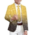 thumbnail image 4 of Big Boys Fall Suits Jacket Button Gradient Sequin Formal Party Casual Outerwear Size 9-10T, 4 of 5
