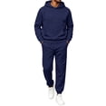 thumbnail image 2 of HAJWOH Men's Tracksuits 2 Piece Sets Long Sleeve Hoodie with Pockets and Sweatpant Athletic Jogging Casual Outfits, 2 of 4