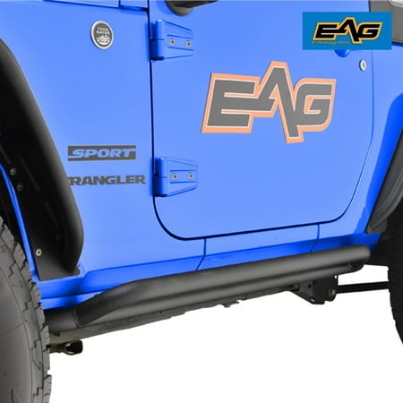 EAG Side Armors Tubular Rocker Guards Fit for 07-18 Wrangler JK 2 Door - Pair