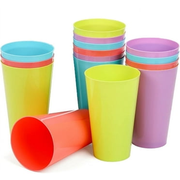 Unbreakable Plastic Tumblers Reusable, NOGIS 17.5 oz Plastic Drinking Glasses set of 12, BPA Free Dishwasher Safe Drinking Cups for Kids Kitchen Camping Party Outdoor