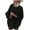 Black, variant on Fesfesfes Women Sweaters Casual Long Sleeve Solid Color Sweater Loose Bat Sleeve Plus Size Sweater Tops Clothes Sale