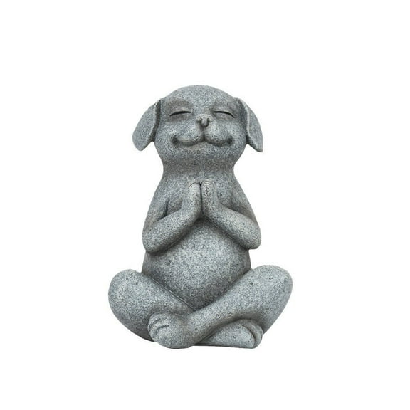 Meditating Animal Statue, Resin Zen Yoga Animal Figurines for Home Indoor Outdoor Garden Decor, Gifts for Women Mom (Dog)
