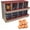 Red 8Hole+Egg, variant on 8-Compartment Chicken Nesting Box Roll Away Egg Laying Box with Front Tray Galvanized Steel Hen Nest Box with 8 Training Eggs for Coop Green