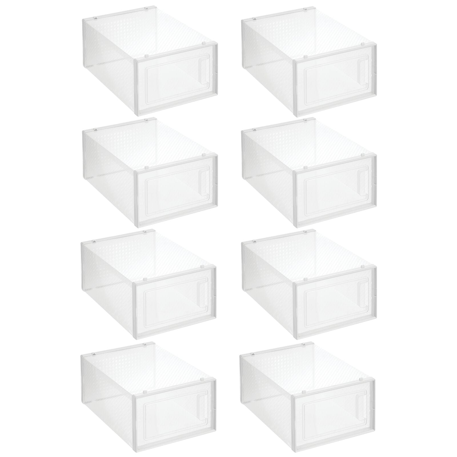 for High Heels Tall Pumps Clear Boots mDesign Closet Storage Organizer Shoe Box Pack of 4 