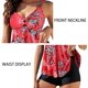 thumbnail image 5 of Women's Two Piece Swimsuit Push up Swimwear Tummy Control Tankini Set High Waist Beachwear Hotpants Swimsuit with Two Straps, 5 of 5