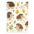 thumbnail image 2 of Hedgehogs Leaves Ring Binder Notebook Journey Note Diary College Ruled Spiral Notebook Study Loose Leaf Paper A5 60 Pages, 2 of 8
