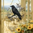 thumbnail image 6 of Yika Halloween Decorations Halloween Crow Transparent Acrylic Disc Catcher With Chain Window Decoration Porch Pendant Decorative, 6 of 6