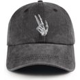 thumbnail image 1 of Halloween Hat Skeleton Hands Baseball Cap Funny Adjustable Cotton Washed Denim Hats, 1 of 7