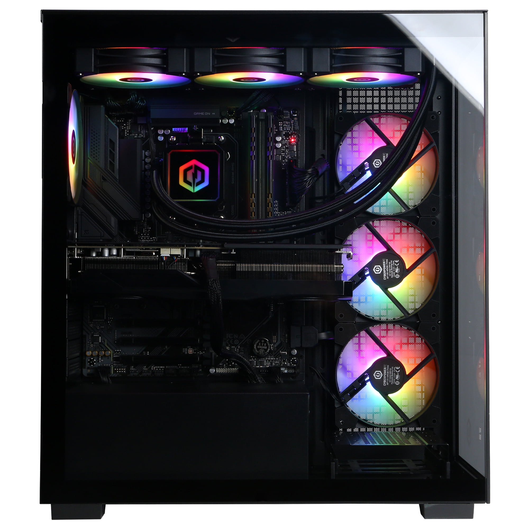 CyberPowerPC Gamer Supreme Gaming Desktop, AMD Ryzen 7 9800X3D, NVIDIA GeForce RTX 5070 Ti 16GB, 32GB DDR5, 2TB SSD, Black, SLC7700WST