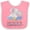 Pink and White, variant on Inktastic Will You Be My Godparents? Cute Elephants Moon and Stars Boys or Girls Baby Bib