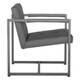 thumbnail image 3 of Studio Designs Home Camber Fauteuil d'Appoint Petit de Style Mi-Siècle Moderne, Cuir Fumé, 3 of 6