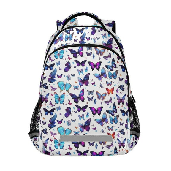 ALAZA Butterfly Backpack Elementary School Bag Bookbag Travel Rucksack